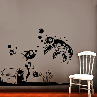 50% OFF on DeStudio DeStudio Under Water World New Wall Stickers Size MEDIUM WALL STICKER Sticker
