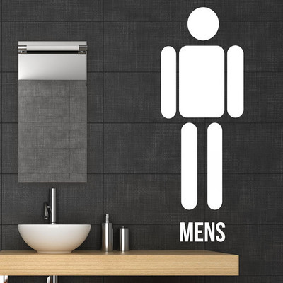 50% OFF on DeStudio Mens Toilet Sign One Color White Size 135 X 60 Cms Wall Sticker