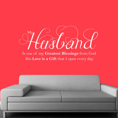 40% OFF on Creative Width Decor My Husband Vinyl Sticker Sticker Pack of 1