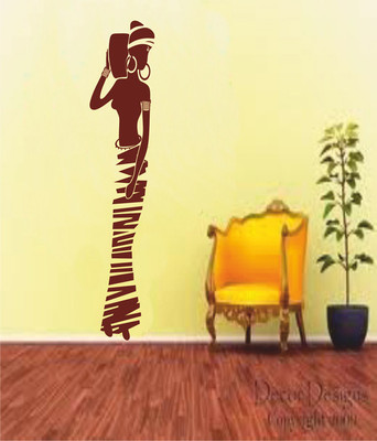 46% OFF on Ritzy African Lady With Pot Living Room Wall Decal Sticker