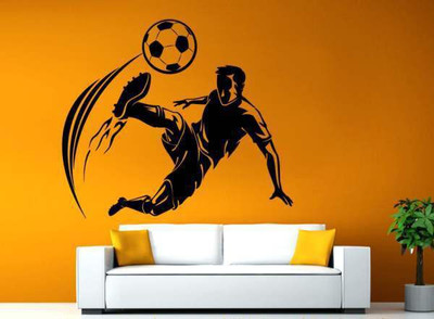 50% OFF on Hoopoe Decor Strong football kick Wall Sticker Pack of 1