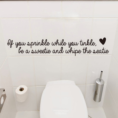 50% OFF on DeStudio Toilet Funny Color Black Size 135 X 60 Cms Wall Sticker