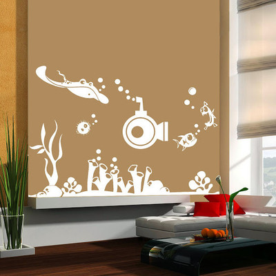 50% OFF on DeStudio DeStudio Under Water World3 One Wall Stickers Size LARGE WALL STICKER Sticker