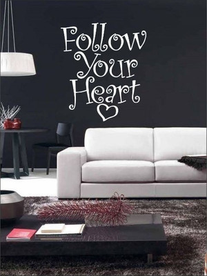 82% OFF on Wall1ders Follow Your Heart PVC Vinyl Sticker Sticker Pack of 1