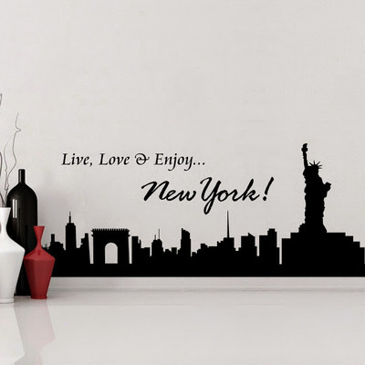 50% OFF on DeStudio DeStudio Live Love N Enjoy NY Wall Stickers Size GIANT WALL STICKER Sticker