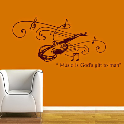 50% OFF on DeStudio DeStudio Music Is Gift Two Wall Stickers Size LARGE WALL STICKER Sticker