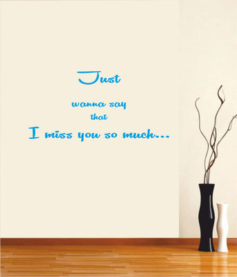50% OFF on Ritzy I Miss You Sooo Much Living Room Wall Quotes Wall Decal Sticker