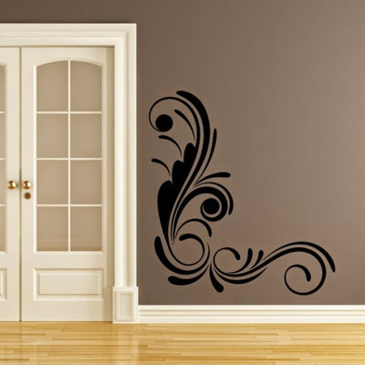 50% OFF on DeStudio Floral Corner Flowers Size Giant WALL STICKER Sticker