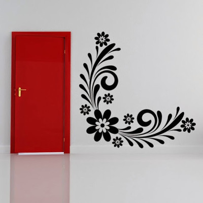 50% OFF on DeStudio Daisy Corner Floral Flowers Size Mega Wall Sticker