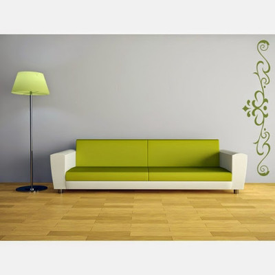 50% OFF on DeStudio Symmetrical Straight Line Floral Embellishment One Size Giant Wall Sticker