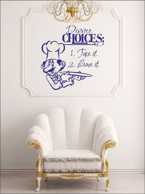 87% OFF on Wall1ders Dinner Choice PVC Vinyl Sticker Pack of 1