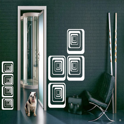 50% OFF on DeStudio Multi Squares Color White Size 90cms X 60 Cms Wall Sticker