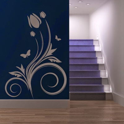 50% OFF on DeStudio Butterflies Flowers One Size Jumbo WALL STICKER Sticker