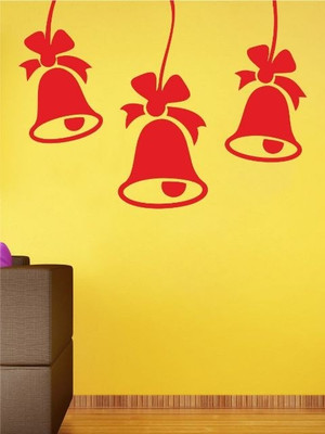 87% OFF on Wall1ders X-Mas Bell PVC Vinyl Sticker Pack of 1