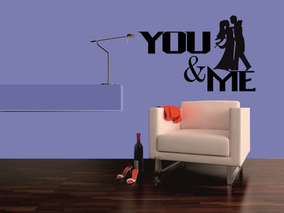 4% OFF on meSleep You And Me Design Black PVC Sticker Pack of 1