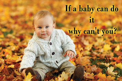 16% OFF on Inspirational Poster - If A Baby Can Do It Why Cant You Paper Print
