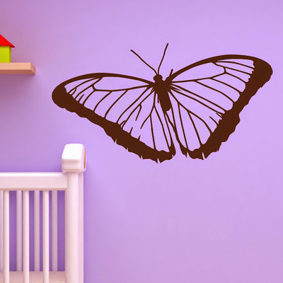 50% OFF on DeStudio Butterfly Nature Color Brown Size 135 X 60 Cms Wall Sticker