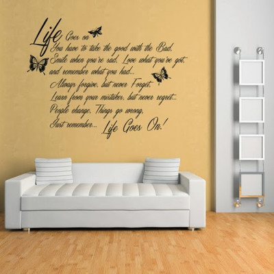 50% OFF on DeStudio DeStudio Life Goes On Wall Stickers Size MEGA WALL STICKER Sticker