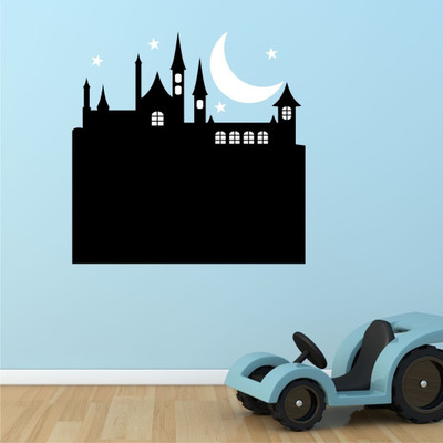 Chipakk Chalkboard Castle - White Stars Medium Pigmented Polyvinyl Films Imported Sticker
