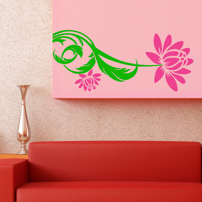 Chipakk Pink Bloomer Wall Decal Small Pigmented Polyvinyl Films Imported Sticker