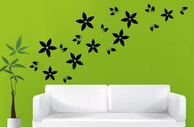 37% OFF on Hoopoe Decor Beautiful flowers 3 Wall Sticker Pack of 1
