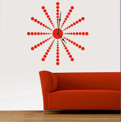 51% OFF on Ritzy Circles Clock Wall Decal Sticker