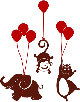 Chipakk Kids Happy Animals 02 Decal Pigmented Polyvinyl Sticker