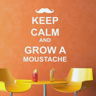 87% OFF on DeStudio Keep Calm And Grow A Moustache One Size Tiny Wall Sticker