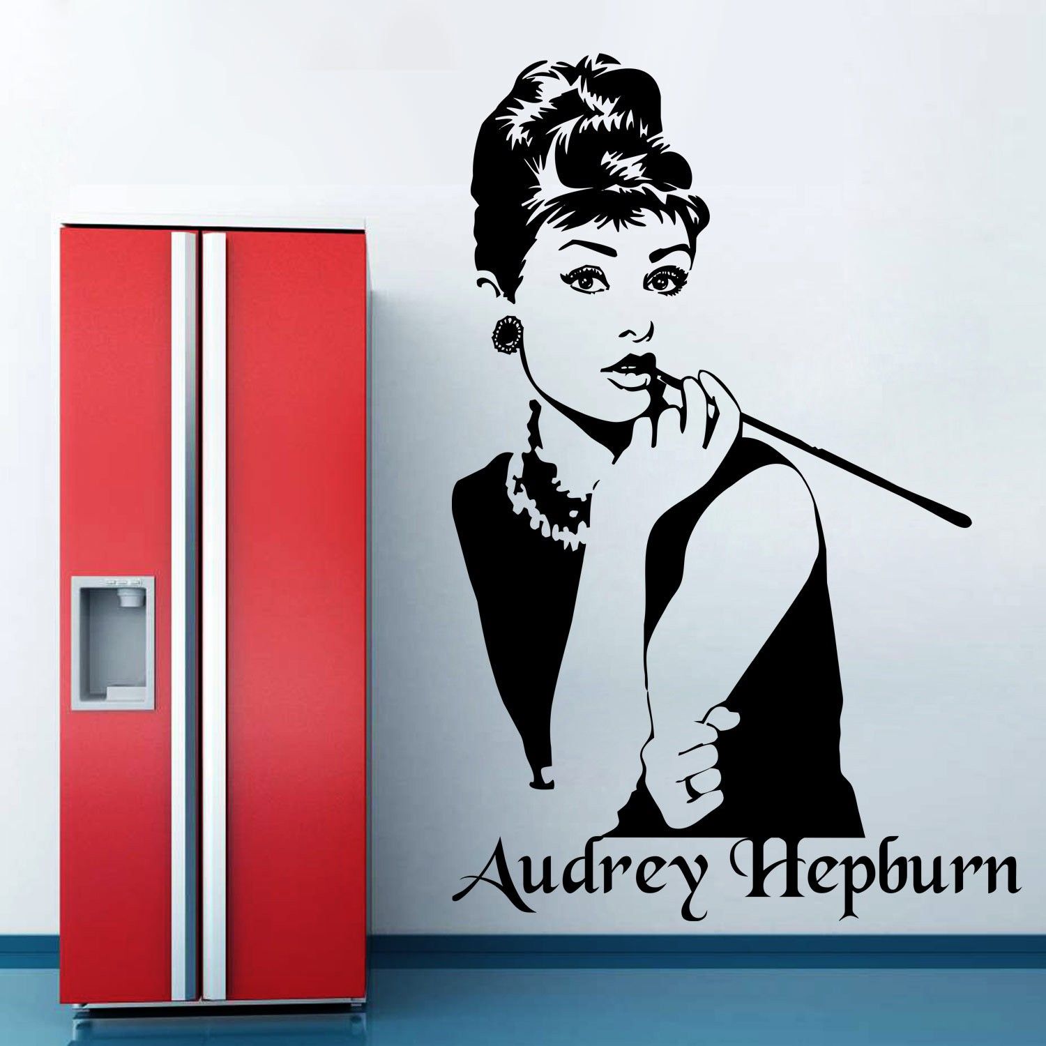 30% OFF on Creative Width Decor Audrey Hepburn Portrait Vinyl Sticker Sticker Pack of 1