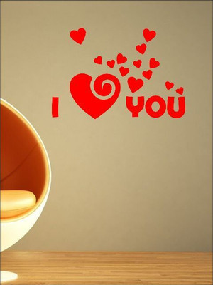 82% OFF on Wall1ders I Love U Sticker Sticker Pack of 1