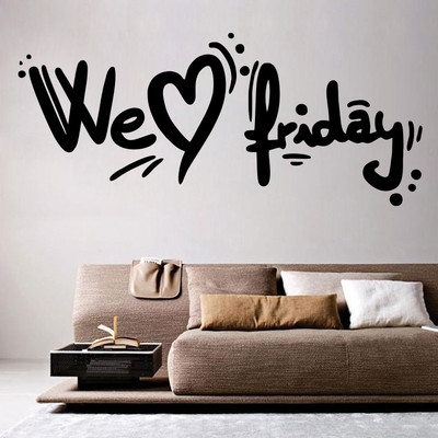 60% OFF on D��cor Kafe Decal Style We Love Friday Wall Sticker Small Size-19*08 Inch Wall Sticker Sticker Pack of 1 60% OFF on D��cor Kafe Decal Style We Love Friday Wall Sticker Small Size-19*08 Inch Wall Sticker Sticker Pack of 1