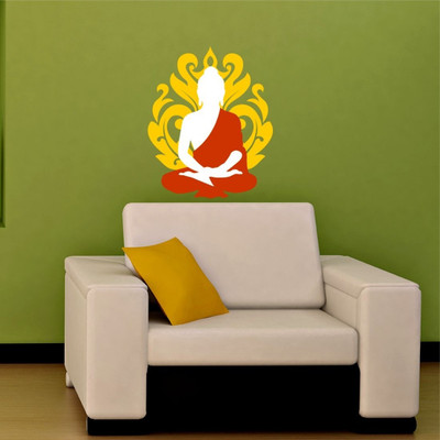 25% OFF on Chipakk Buddha 3- White Medium Pigmented Polyvinyl Films Imported Sticker