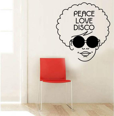 44% OFF on Hoopoe Decor Peace, love and disco Wall Sticker Pack of 1