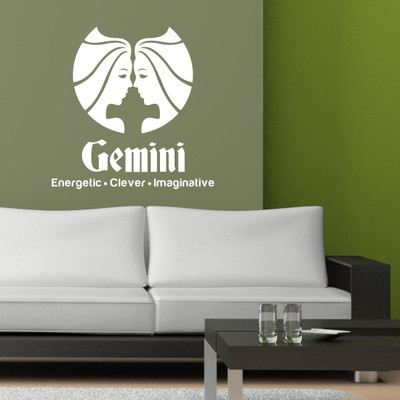 Chipakk Gemini Zodiac Decal - White-M Pigmented Polyvinyl Films Imported Sticker
