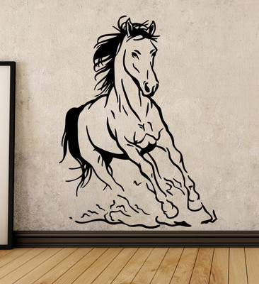84% OFF on D��cor Kafe Decal Style Running Horse Wall Sticker Large Size-27*37 Inch Wall Sticker Sticker Pack of 1