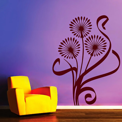 50% OFF on DeStudio DeStudio Star Flowers Two Wall Stickers Size MEGA WALL STICKER Sticker