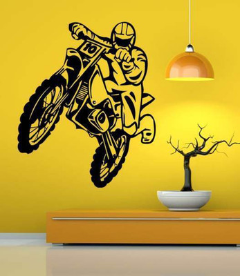44% OFF on Hoopoe Decor Bike rider no 10 Wall Sticker Pack of 1