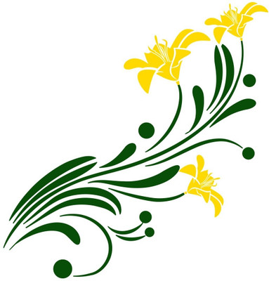 Chipakk Flowering Branch 7-Yellow Wall Decal Medium Pigmented Polyvinyl Films Imported Sticker