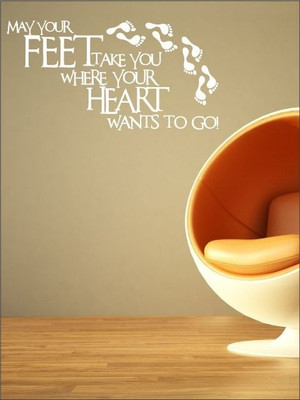 74% OFF on Wall1ders Your Feet PVC Vinyl Sticker Sticker Pack of 1