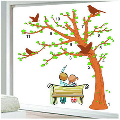 33% OFF on Pindia Couple Sitting Under Tree Wall Sticker