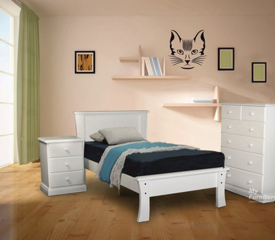 27% OFF on meSleep Cat Design Black PVC Sticker Pack of 1