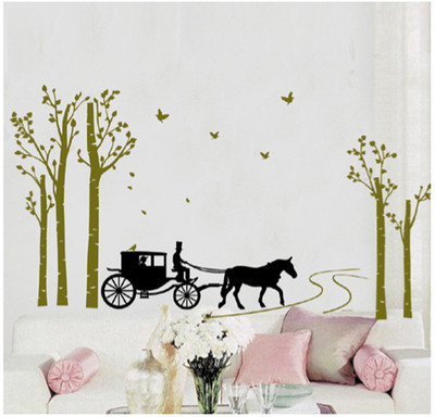33% OFF on Pindia Fancy Horse Cart Design Wall Sticker 33% OFF on Pindia Fancy Horse Cart Design Wall Sticker