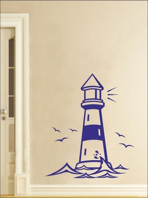 58% OFF on Wall1ders Light House PVC Vinyl Sticker Pack of 1