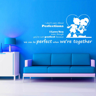 40% OFF on Creative Width Decor Don't Care About Perfections Vinyl Sticker Sticker Pack of 1