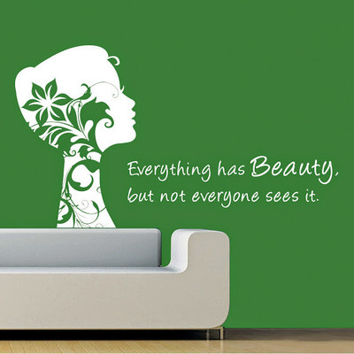 50% OFF on DeStudio DeStudio Beauty Quote One Wall Stickers Size JUMBO WALL STICKER Sticker