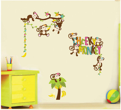 77% OFF on Uberlyfe Cheeky Monkey With Tree Vinyl Sticker