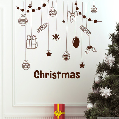 84% OFF on D��cor Kafe Decal Style Christmas Cookies & Gifts Wall Art Large Size-25*23 Inch Wall Sticker Sticker Pack of 1