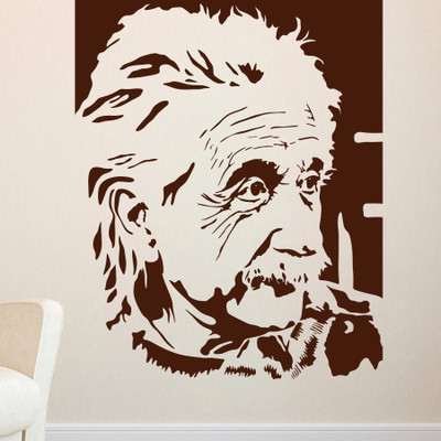 82% OFF on D��cor Kafe Decal Style Albert Einstein Wall Art Small Size-20*25 Inch Wall Sticker Sticker Pack of 1