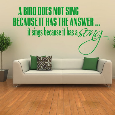 50% OFF on DeStudio DeStudio A Bird Does Not Sing Wall Stickers Size MEGA WALL STICKER Sticker