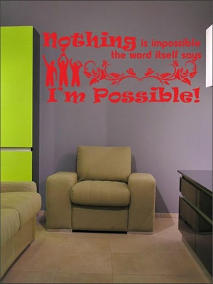 87% OFF on Wall1ders Impossible PVC Vinyl Sticker Pack of 1